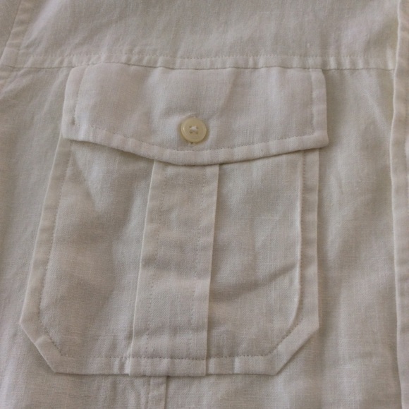 Michael Kors White Long Sleeve Button Up- Size Small - Picture 6 of 9